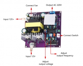 300W Inverter 50Hz/60Hz DC 12V to AC 180V-220V Adjustable Power Supply Module Voltage Converter